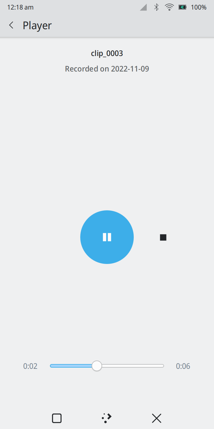 Listen to recordings with KRecorder