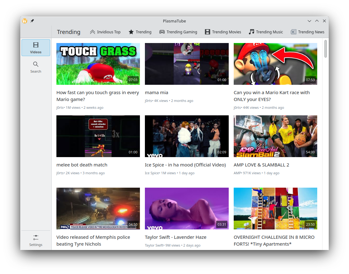 PlasmaTube homepage